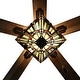 preview thumbnail 4 of 9, Copper Grove Orson Bronze Metal/Stained Glass 5-blade 52-inch Craftsman Ceiling Fan - 52"L x 52"W x 20"H - 52"L x 52"W x 20"H