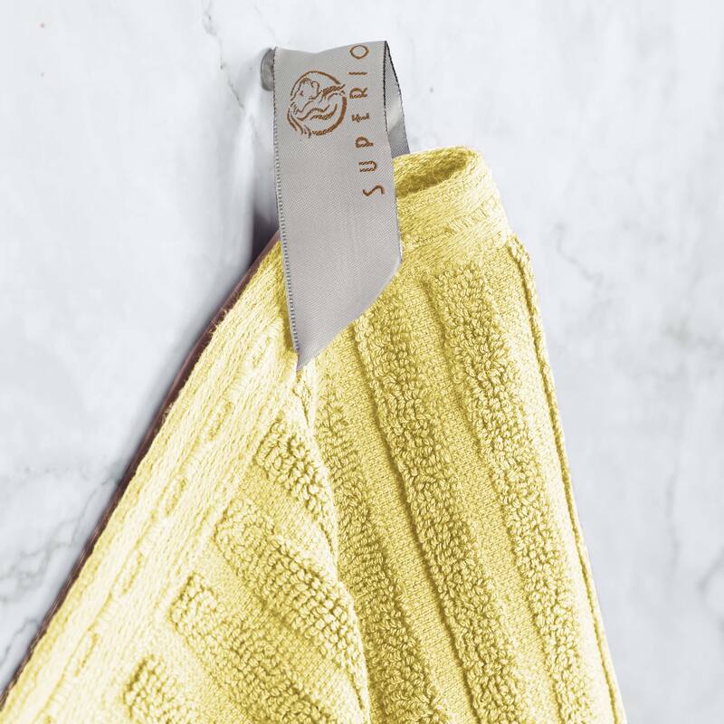 Superior Ribbed Cotton Absorbent Heavyweight Bath Towel Set