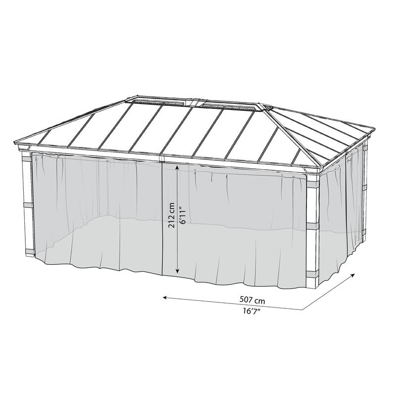 Netting Set for Dallas 12 ft.Outdoor Gazebo
