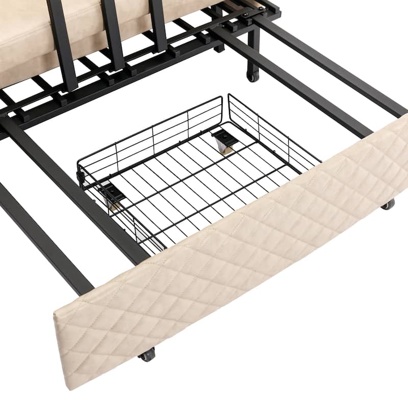 Modern Velvet Loveseat Couch with Pull Out Bed