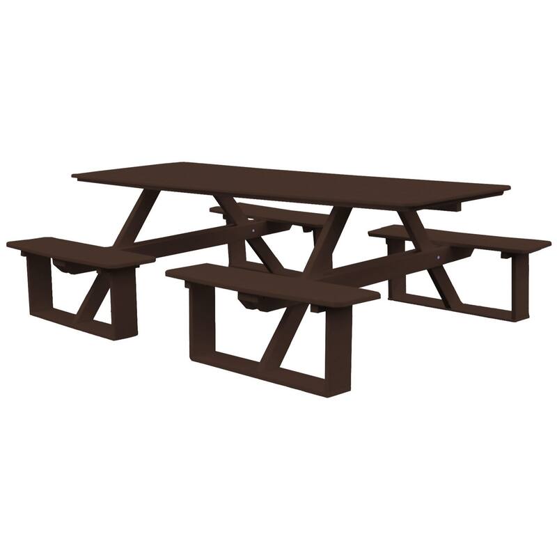 Poly Lumber 8' Walk-In Table - Tudor Brown