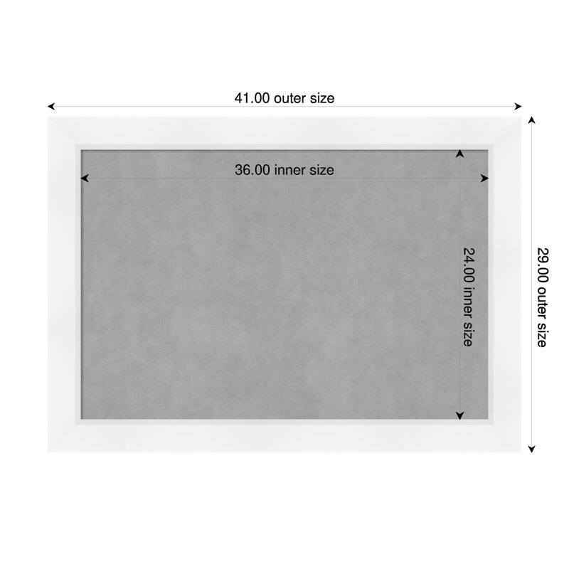 Amanti Art Sloped Black Framed - 41 x 29 in - Sloped White