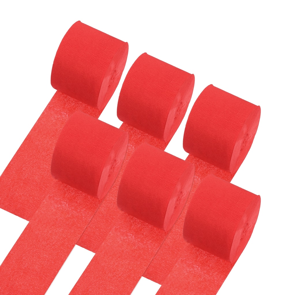 Crepe Paper Streamers 6 Rolls for Decoration