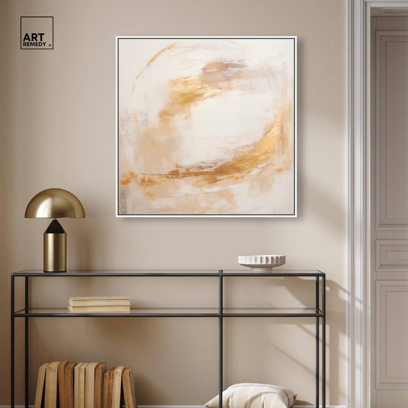 Golden Orb I Canvas by Art Remedy