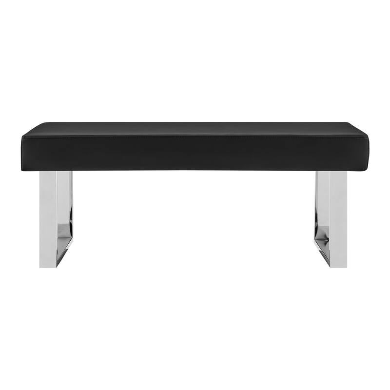 Strick & Bolton Natalia Faux Leather 48" Entryway Dining Bench