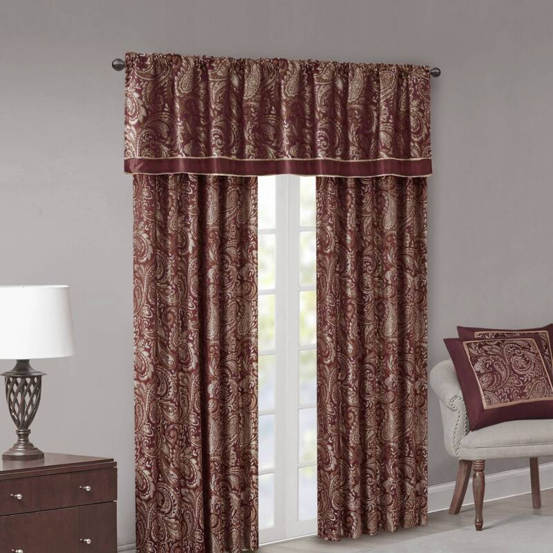 Madison Park Whitman Jacquard Curtain Panel Pair