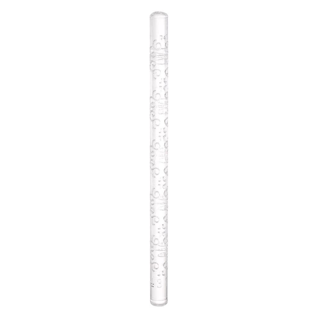 Acrylic Embossed Rolling Pin 16cm x 1cm Geometry Pattern - Transparent