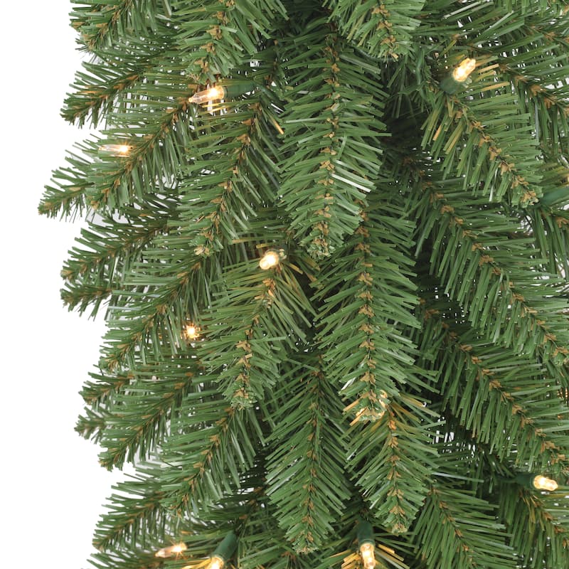 Puleo International 6 ft Pre-Lit Alpine Artificial Pencil Tree