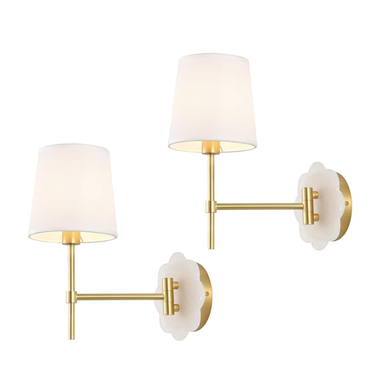 SAFAVIEH Lighting 6" Lyssine Wall Sconce [Set of 2] - 6"W x 12"D x 13"H