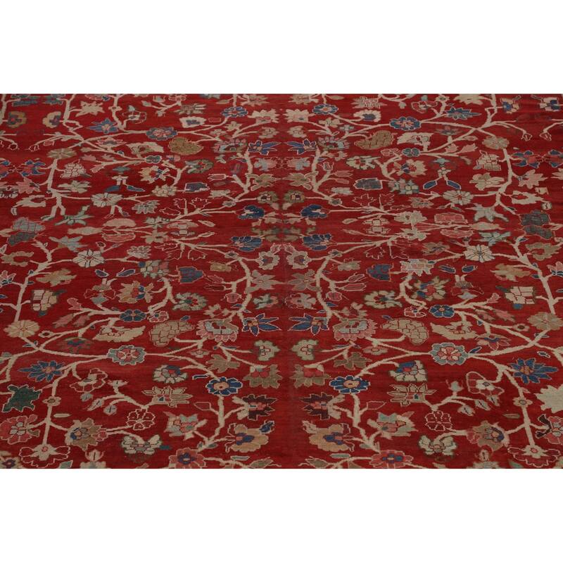 Pre-1900 Vegetable Dye Sultanabad Ziegler Persian Area Rug Handmade - 13'6" x 23'6"