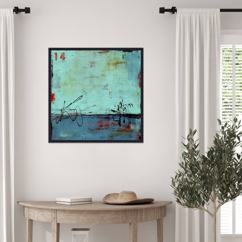 Blue Bay Marina No. 2 by Erin Ashley Framed Canvas Wall Art Print