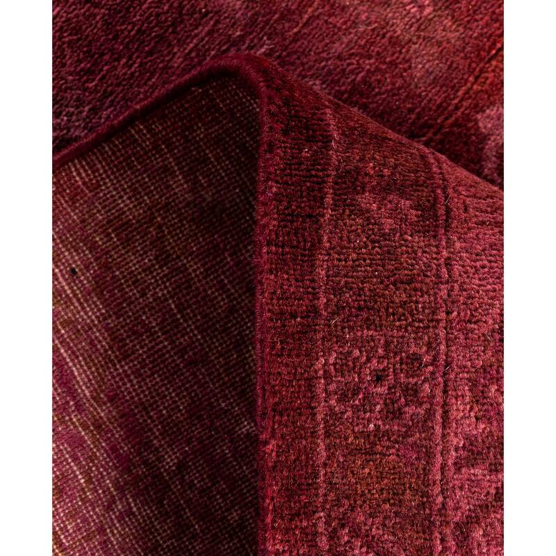 Overdyed One-of-a-Kind Hand-Knotted Area Rug - Red - 3' 0" x 20' 6"