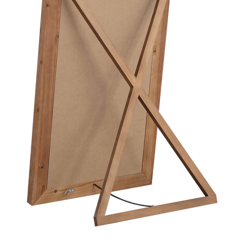 Wood Bedroom Dressing Full-length Mirror with Standing