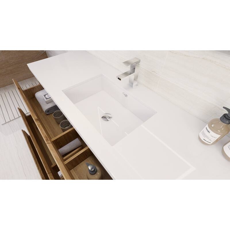 Aron 60'' Freestanding Vanity with Single Reinforced Acrylic Sink