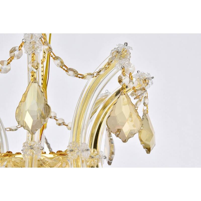 Fleur Illumination Collection Chandelier D:26in H:26in Lt:9 Gold Finish