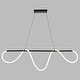 preview thumbnail 1 of 9, Vaxcel Lighting H0303 58" Wide LED Linear Chandelier Matte Black
