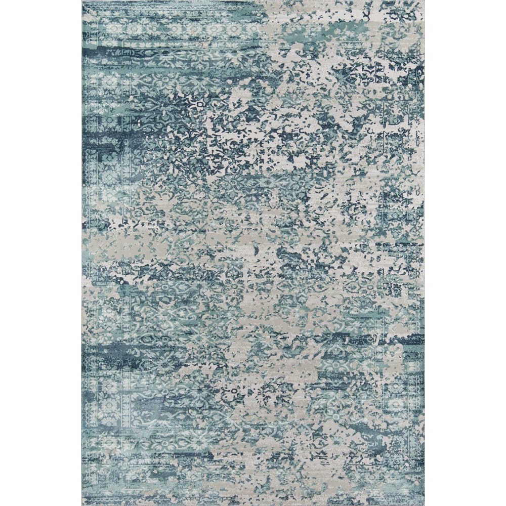 ECARPETGALLERY Machine Woven Delphine Blue Area Rug