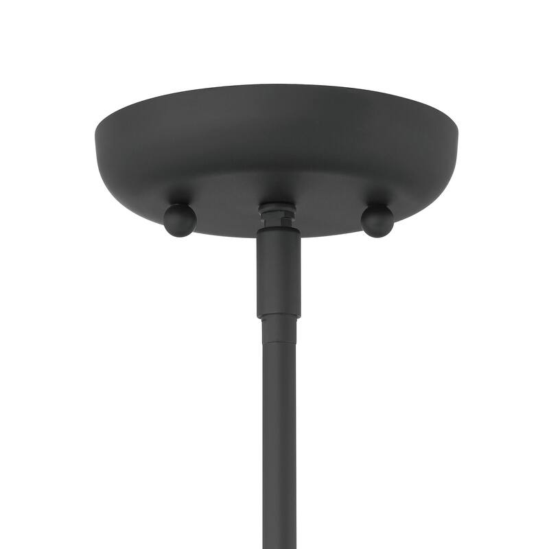 Lumanity Declan Modern Disc Matte Black 18" Pendant Ceiling Light - 18'' D x 18'' W x 6.5'' H