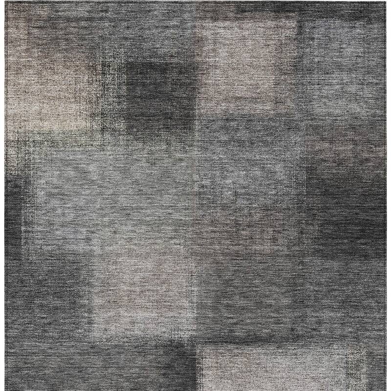 HomeRoots Abstract Transitional Rectangle Outdoor Rug