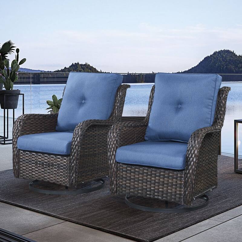 Gymojoy Patio Swivel Chair Rocking Chair Set Weather-resistance