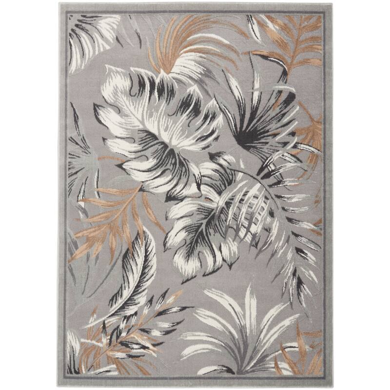Nourison Pompeii Tropical Bordered Area Rug
