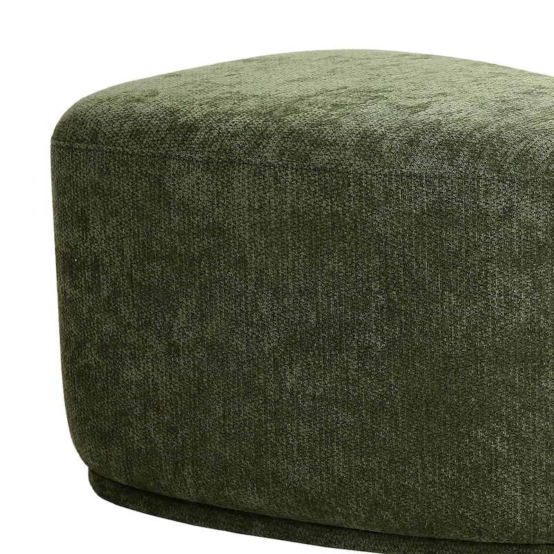 Bonnie 26"/43" W Chenille Small/ Oversized Triangular Cheese Ottoman