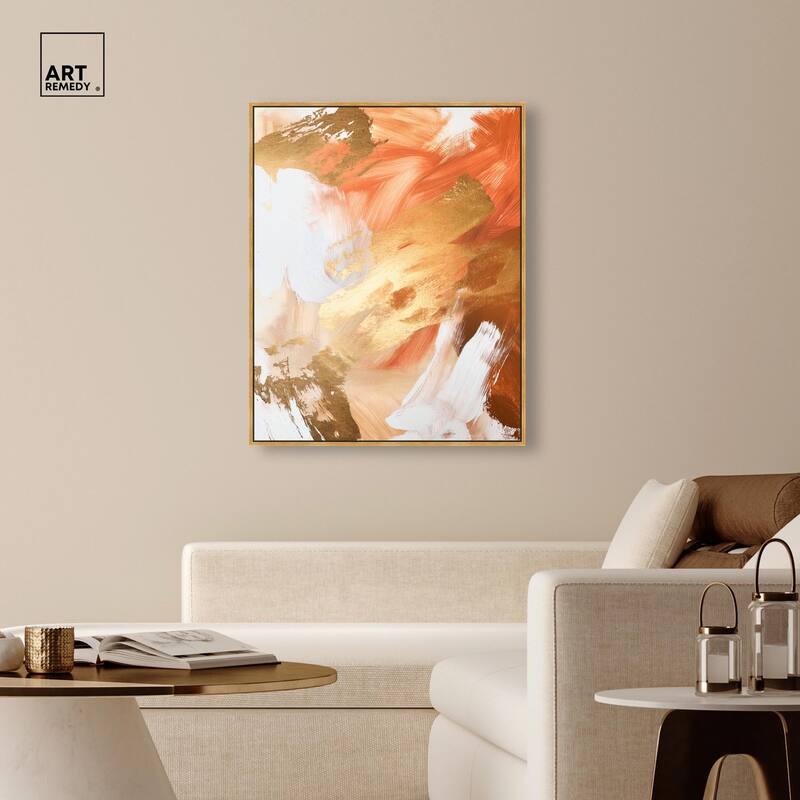 Golden Yellow Citrus Burst II Canvas by Art Remedy