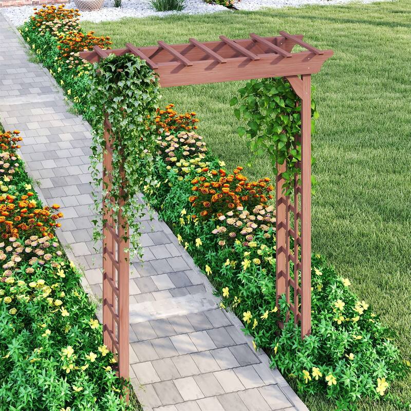 Wood Trellis for Plant Climbing, Wedding Arch, Christmas Decor Pergola