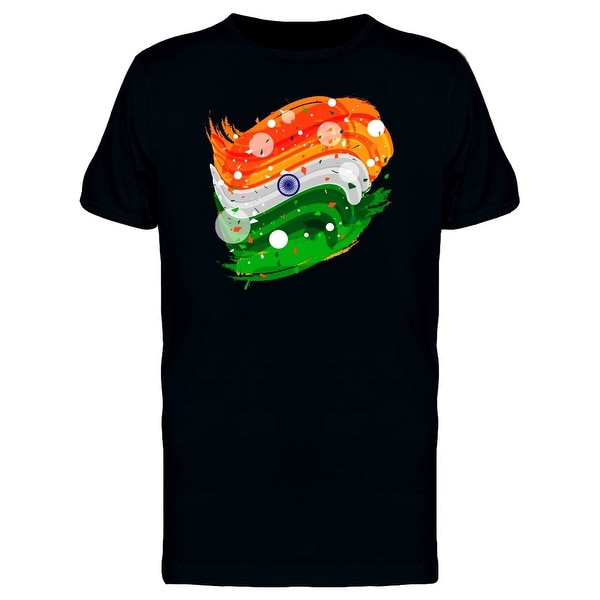 Grunge Abstract Indian Flag Tee Men's -Image by Shutterstock