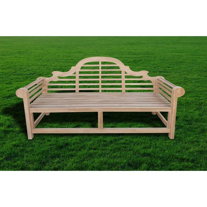 Seven Seas Teak Marlborough Outdoor Teak Wood Bench, 4 Foot