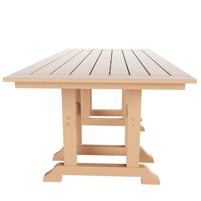 Polytrends Laguna Hdpe All Weather Outdoor Patio 71" Rectangular Dining Table