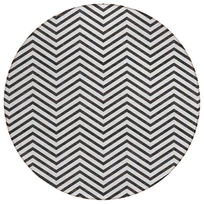 Machine Washable Indoor/ Outdoor Chantille Chevron Stripe Rug