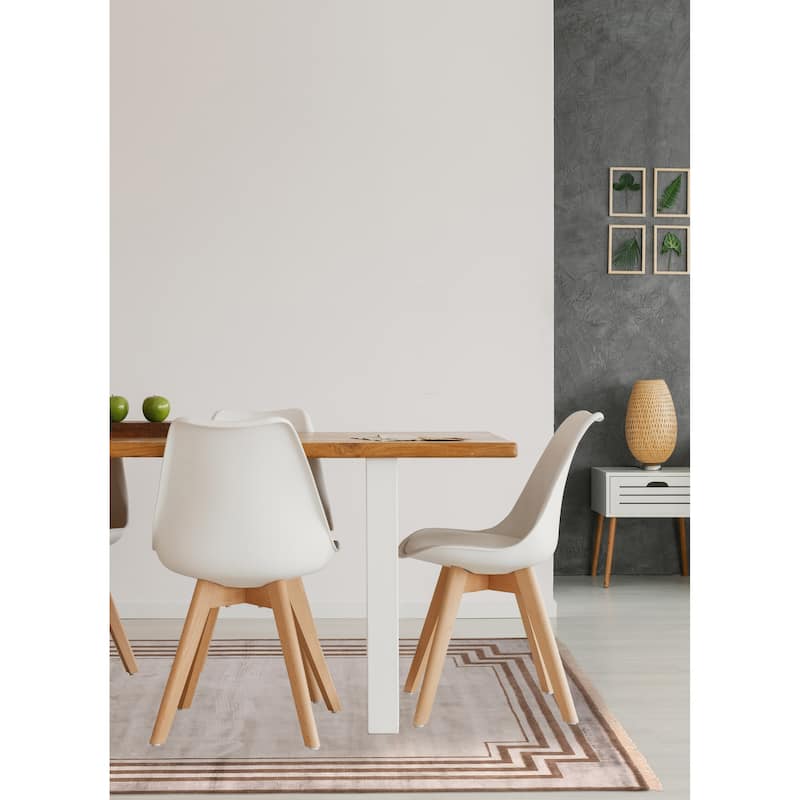 ECARPETGALLERY Hand Loomed Kashkuli Gabbeh Light Grey Viscose Rug - 5'4 x 7'7