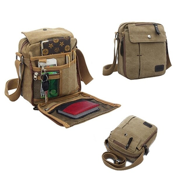 Multifunctional Outdoor Shoulder Bag Canvas Men Bag Backpack Messenger Bag Travel