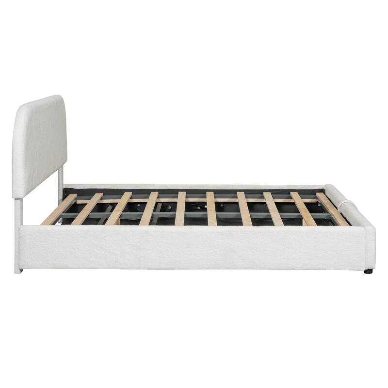 Platform Bed with Hydraulic Storage System