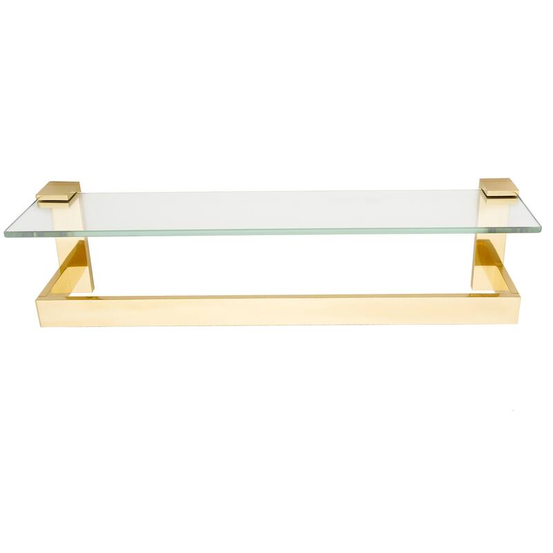 Alno A6427-24 Linear 24" Wide Solid Metal Modern Bathroom Towel Rod - Polished Brass