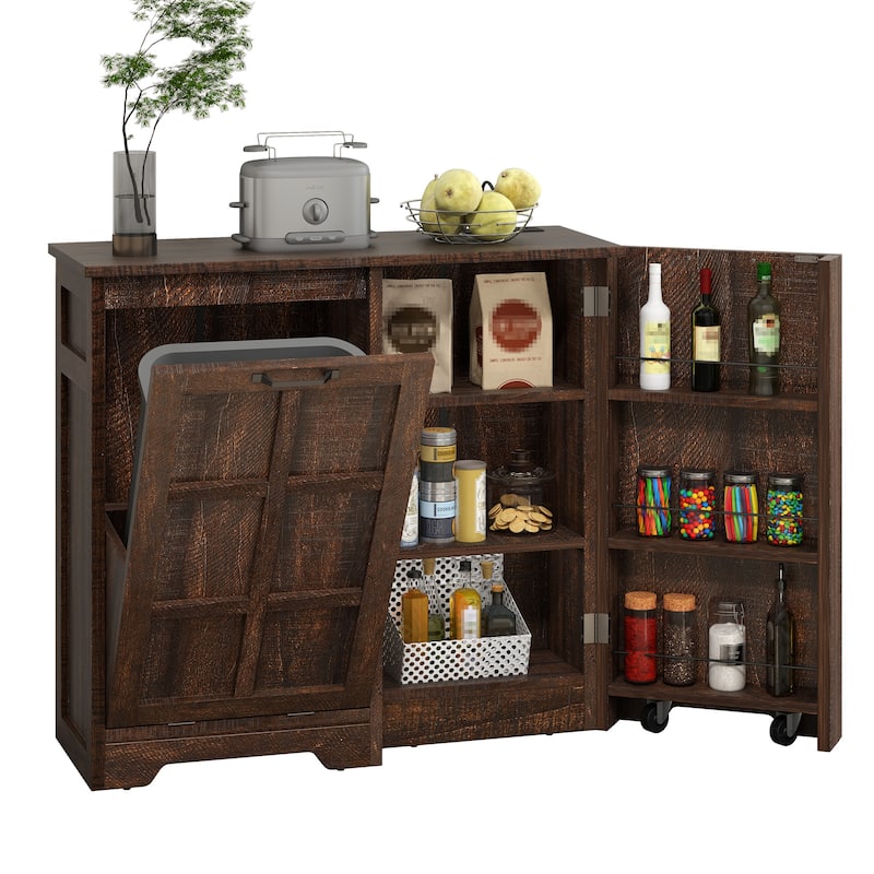 Kitchen Tilt Out Trash Cabinet Fits 13 Gallon Cabinet Trash Can