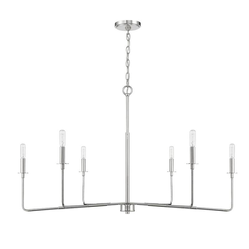 Savoy House Salerno 6-Light Chandelier - Polished Nickel