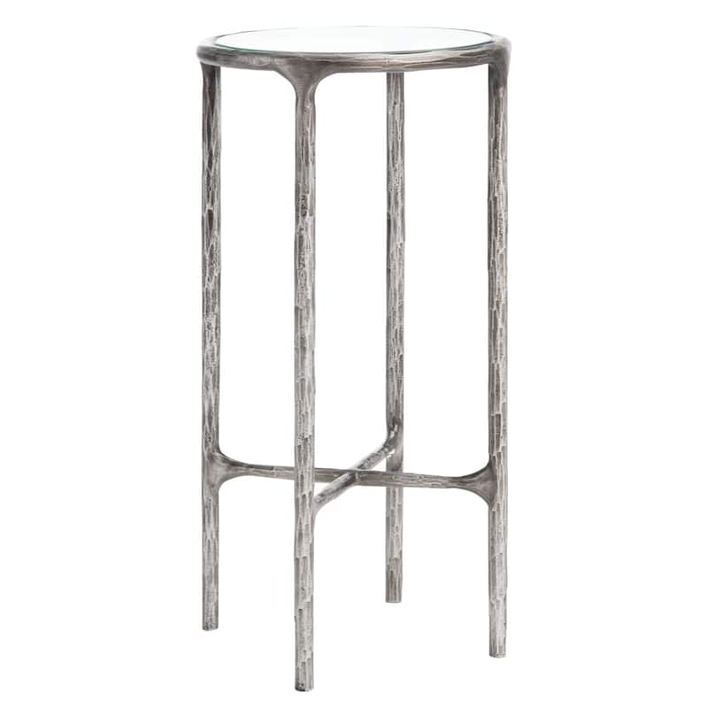 SAFAVIEH Couture Wubke Forged Metal Tall Round End Table, Fully Assembled - 12"W x 12"D x 24"H