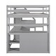 preview thumbnail 29 of 39, Loft Bed with Desk and Shelves, Wooden Bed Frame with 2 Drawers, Storage Staircase and Full-Length Guardrail for Bedroom