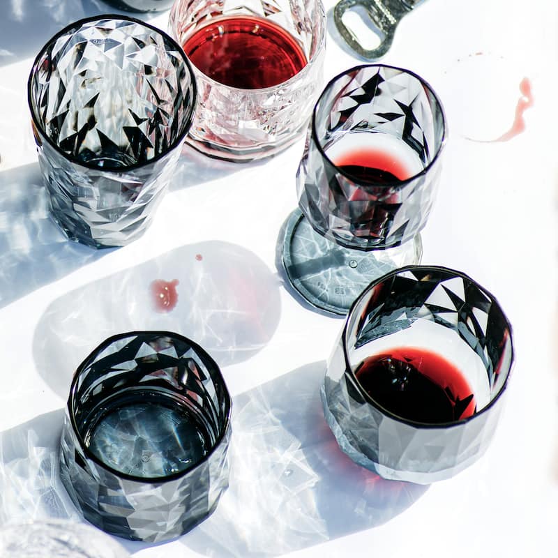 Superglass Smoke Gray Polycarbonate Stemless Wine Glass