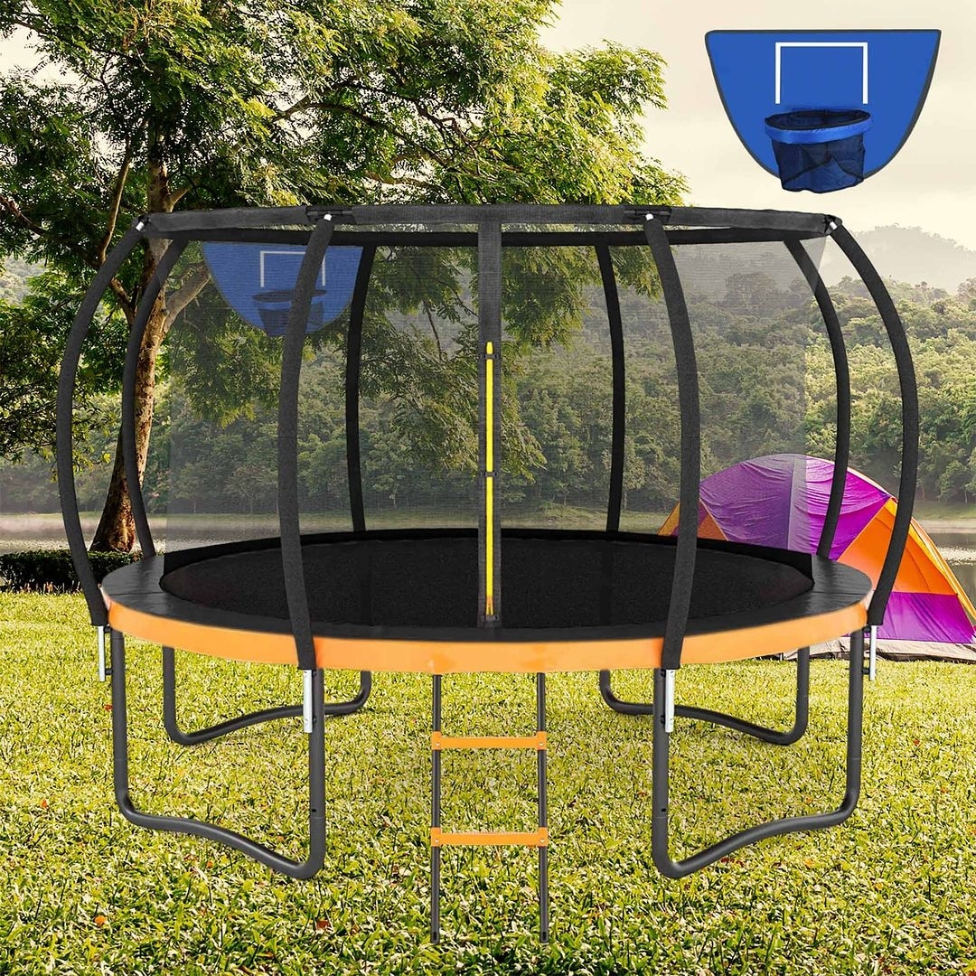 Kids trampoline deals with enclosure