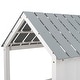 preview thumbnail 11 of 12, Wood Twin Size Low Loft House Bed with Roof, Ladder Solid Wood Playhouse Loft Bed, Wooden Support Bed Frame No Box Spring Needed