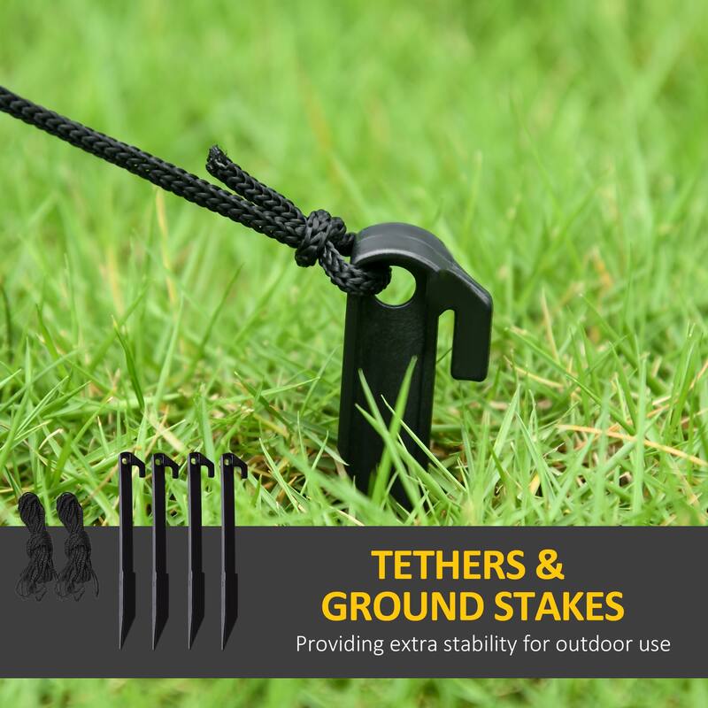 HOMCOM 5ft Inflatable Halloween Decoration Ghost and Pumpkin, Blow Up Outdoor LED Yard Display, Waterproof