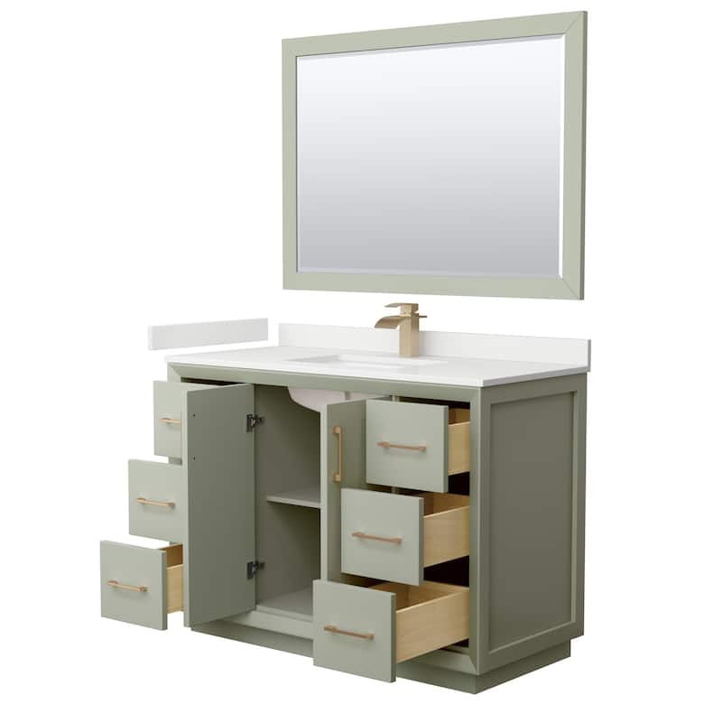 Wyndham Collection WCF414148S-QTZ-UNSM46 Strada 48" Free Standing