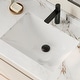 preview thumbnail 12 of 11, STYLISH 21x15 inch Porcelain Rectangular Undermount Vanity Sink with Overflow