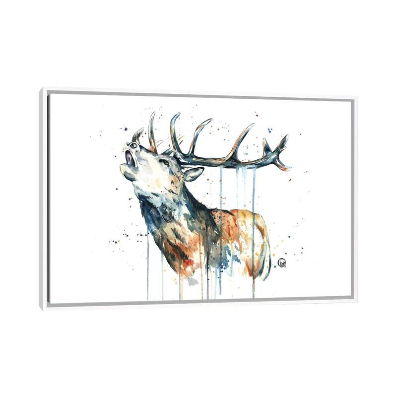 iCanvas "Elk Calling" by Lisa Whitehouse Framed Canvas Print - White - 32x48