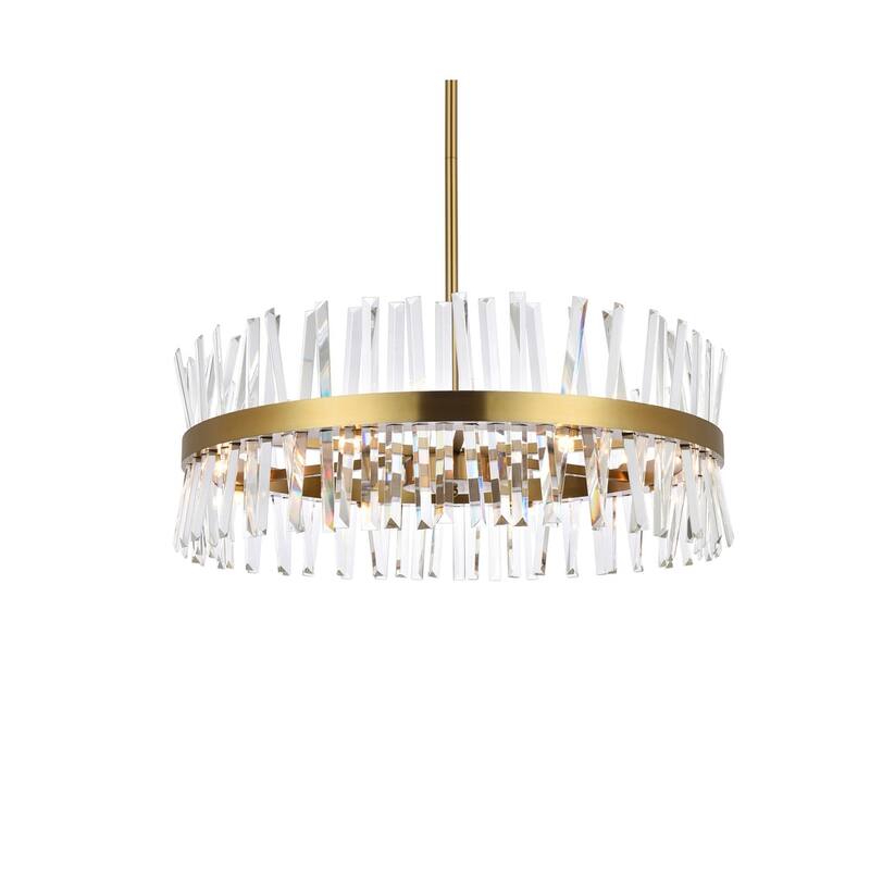 Indigo Home 32 inch crystal round chandelier light