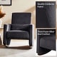 preview thumbnail 8 of 33, Julia 29.5"W Modern Solid Wood Nursery Rocking Chair with Lumbar Pillow Set of 2 by HULALA HOME