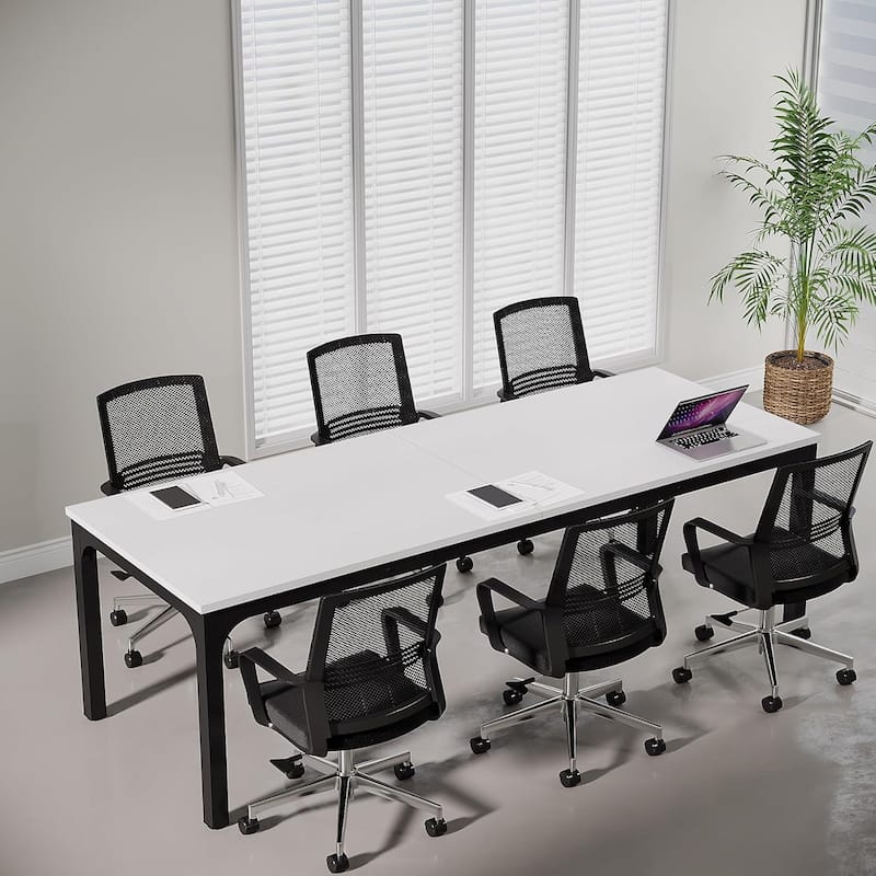78.74" Large Rectangle Conference Table, Office Meeting/Seminar/Business Table Desk for Office Boardroom & Meeting Room